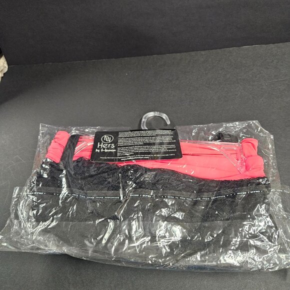 Hers by Herman 32B Rose with black lace bra with S Rose and S Black lacy panties - Picture 7 of 7